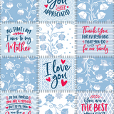 Family Printed Blanket - 6 Pieces Per Retail Ready Display 24413