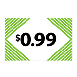 Merchandising Fixture - $0.99 Retail Tag 25 Per Pack 978300