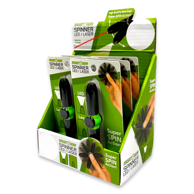 ITEM NUMBER 023710 SPINNER LED LIGHT LASER 6 PIECES PER DISPLAY