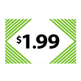 Merchandising Fixture - $1.99 Retail Tag 25 Per Pack 978320