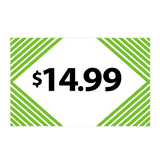 Merchandising Fixture- $14.99 Retail Tag 25 Per Pack 978480