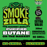 300ML Bulk Smokezilla Butane Refill - 6 Pieces Per Retail Ready Display 41495