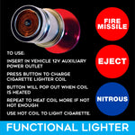 Electric Coil Button Lighter - 12 Pieces Per Pack 23577AZ CAR VIBEZ