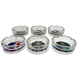 Glow In The Dark Glass Ashtray- 6 Pieces Per Retail Ready Display 23719