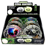 Glow In The Dark Glass Ashtray- 6 Pieces Per Retail Ready Display 23719