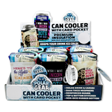 WHOLESALE CAN COOLER CARD POCKET 6 PIECES PER DISPLAY 23737