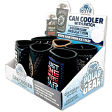 Neoprene Can & Bottle Cooler Coozie with Patch - 6 Per Retail Ready Display 23748