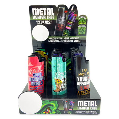 ITEM NUMBER 023785 PRINTED LIGHTER CASE 12 PIECES PER DISPLAY