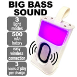 Wireless Speaker Transparent with LED Lights- 6 Pieces Per Retail Ready Display 23870