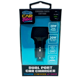 Car Charger Dual USB / USB-C 38 Watts- 3 Pieces Per Pack 24562