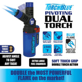 Pivot Head XXL Dual Torch Lighter - 12 Pieces Per Retail Ready Display 24697 TORCH BLUE