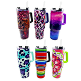 40 oz Insulated Printed Cup Assortment Floor Display- 24 Pieces Per Retail Ready Display 88523