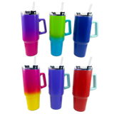 40oz Insulated Stainless-Steel Color Ombre Printed Cup Mix D - 6 Pieces Per Retail Ready Display 24780