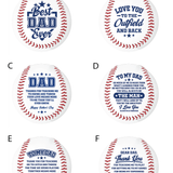 Father's Day Baseball Keepsake - 6 Pieces Per Pack 24805B