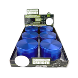Metal 4 Piece Grinder 63MM - 6 Pieces Per Retail Ready Display 24865GPBLUE