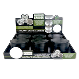 Metal 4 Piece Grinder 63MM - 6 Pieces Per Retail Ready Display 24865GPBLACK