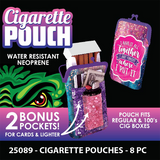 Neoprene Cigarette Pouch with Pocket- 8 Pieces Per Retail Ready Display 25089