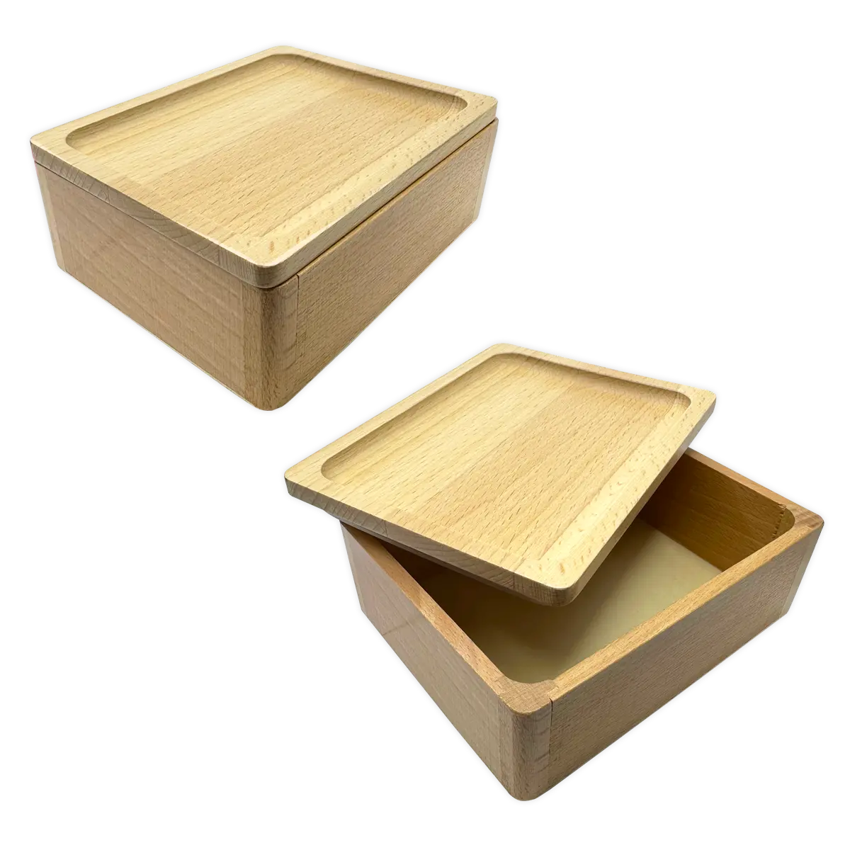 Wood Storage Box with Wood Tray Lid- 6 Pieces Per Retail Ready Display 25100 - NOVELTY INC WHOLESALE
