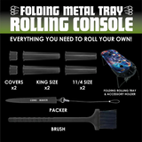 Folding Metal Tray Rolling Console - 6 Pieces Per Retail Ready Display 25267 - NOVELTY INC WHOLESALE