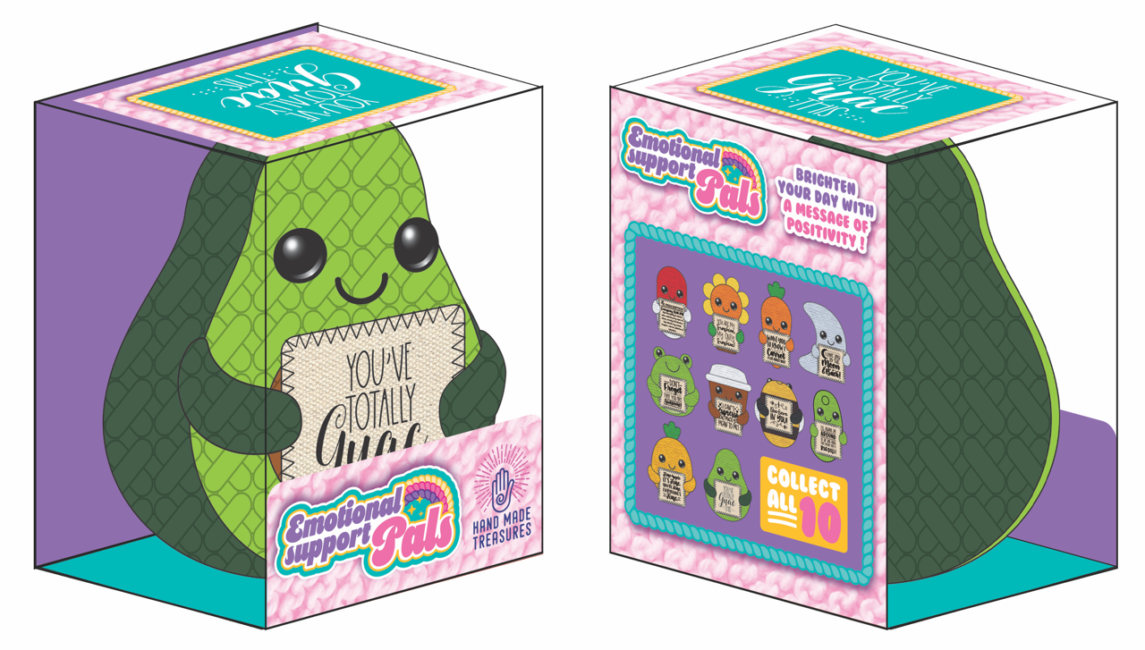 Emotional Support Keepsake Crochet Plush Pals - 12 Pieces Per Retail Ready Display 25287 - NOVELTY INC WHOLESALE
