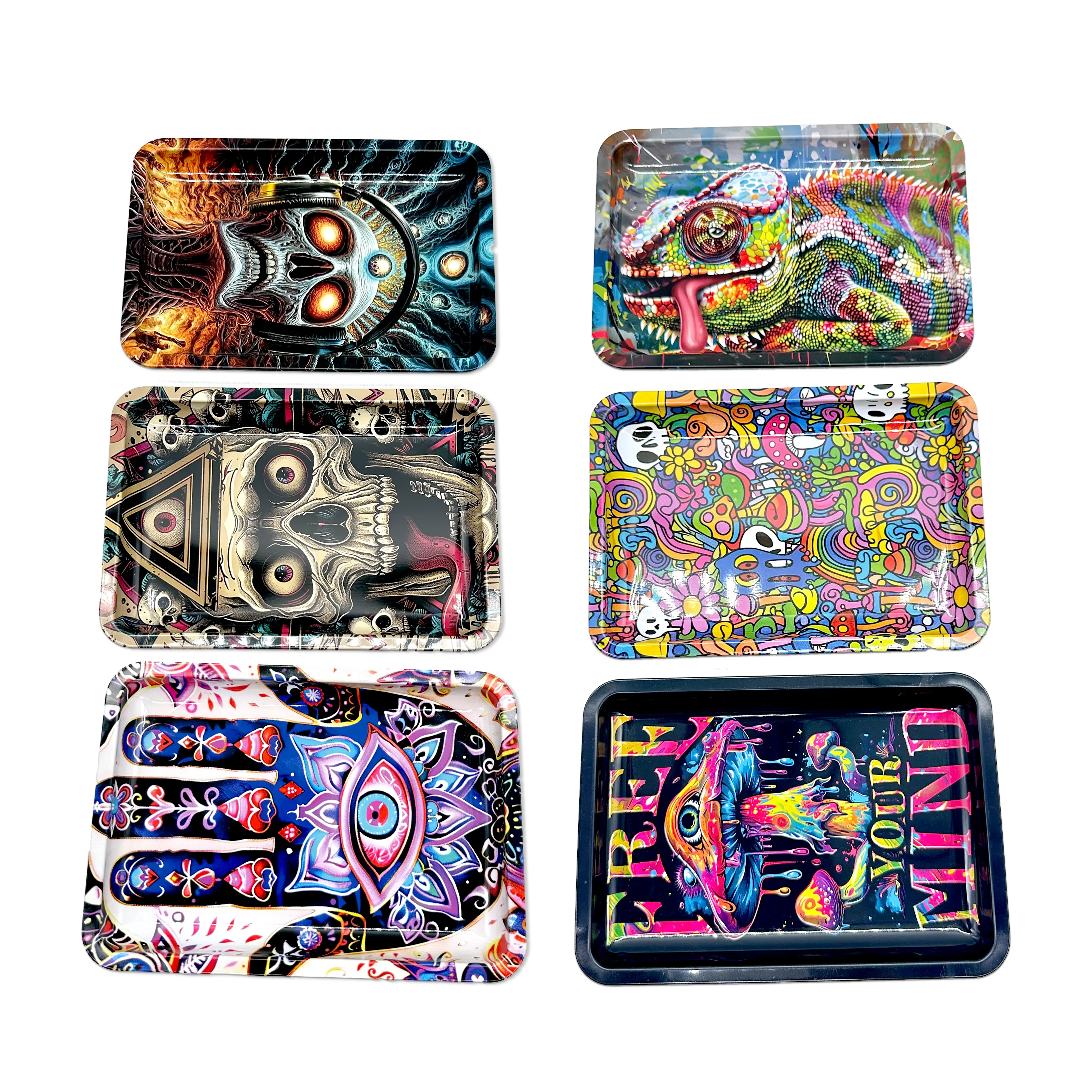 Metal Roll Tray - 6 Pieces Per Retail Ready Display 25482 - NOVELTY INC WHOLESALE