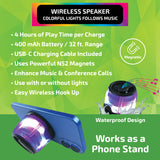 Magnetic Wireless Speaker Stand with LED Lights - 6 Pieces Per Retail Ready Display 25684