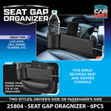 Seat Gap Filler Car Organizer - 6 Pieces Per Retail Ready Display 25804