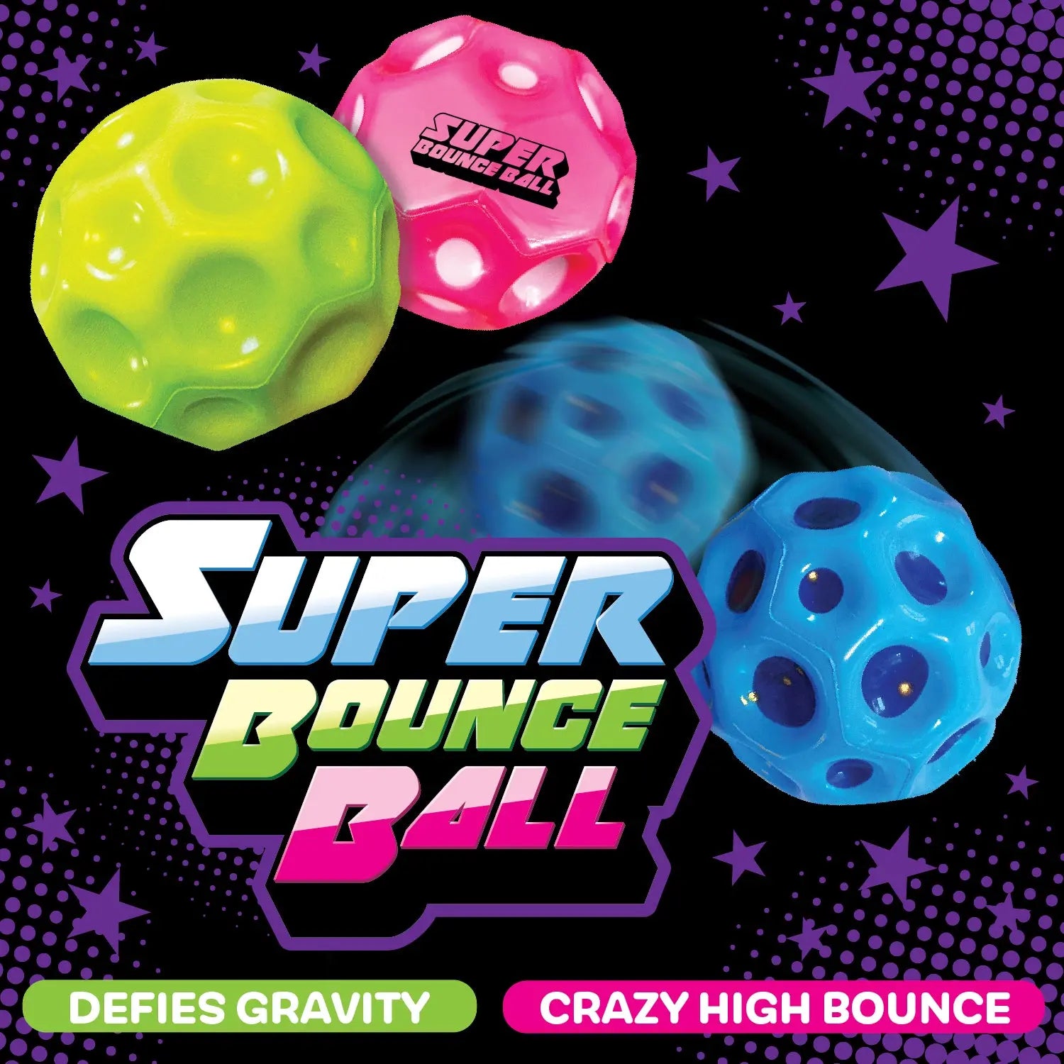 Super Bounce Ball - 12 Pieces Per Retail Ready Display 25815 - NOVELTY INC WHOLESALE
