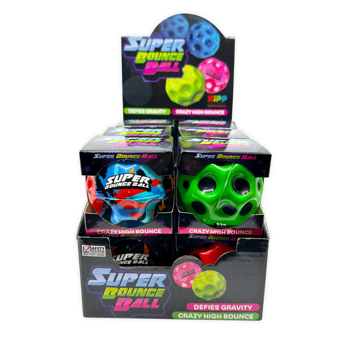 Super Bounce Ball - 12 Pieces Per Retail Ready Display 25815 - NOVELTY INC WHOLESALE