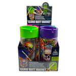 Full Print Glass Butt Bucket Ashtray - 6 Pieces Per Retail Ready Display 25830 - NOVELTY INC WHOLESALE