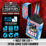 Patriotic Gearhead Dual Torch Lighter - 12 Pieces Per Retail Ready Display 25838