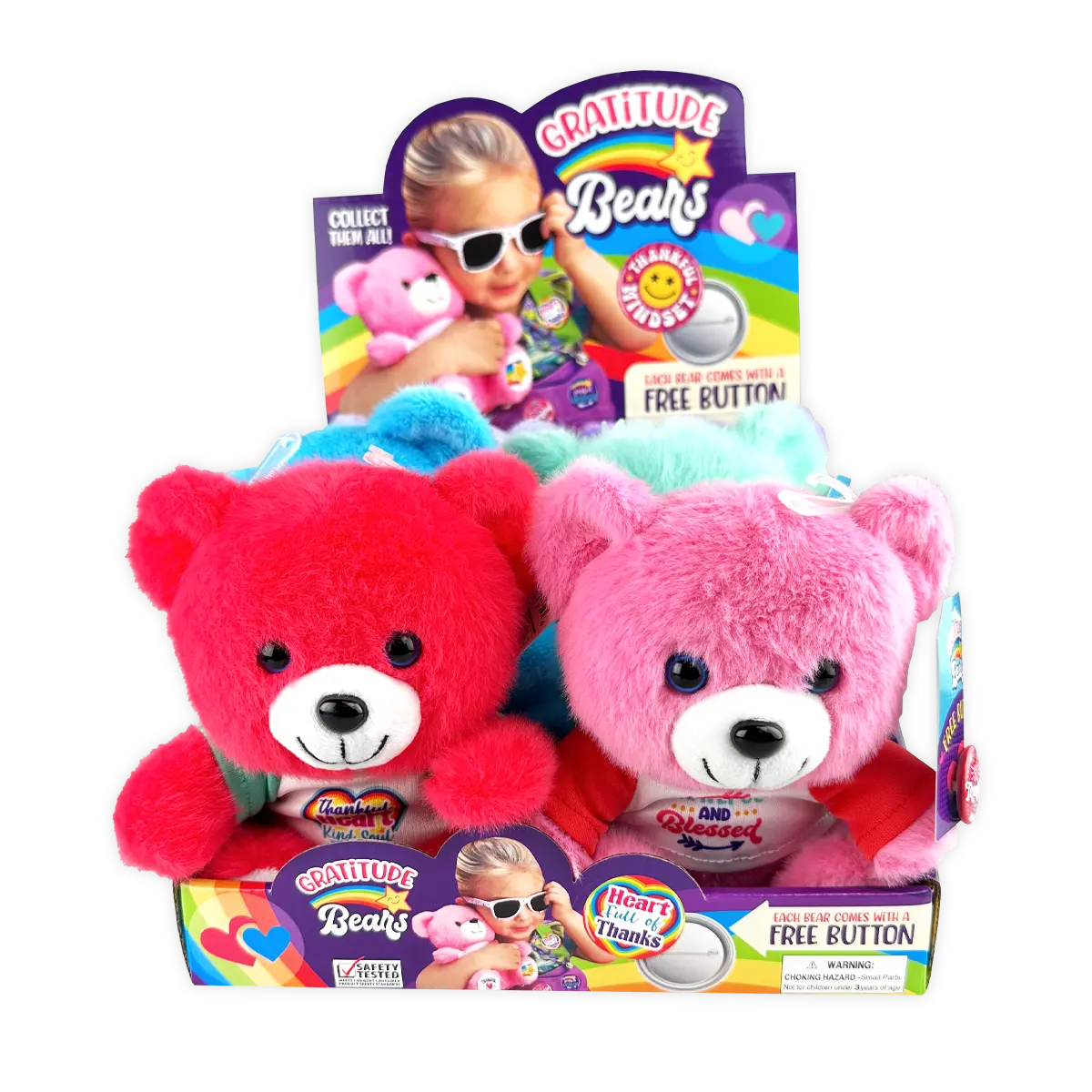 Gratitude Plush Bear - 6 Pieces Per Retail Ready Display 25917 - NOVELTY INC WHOLESALE