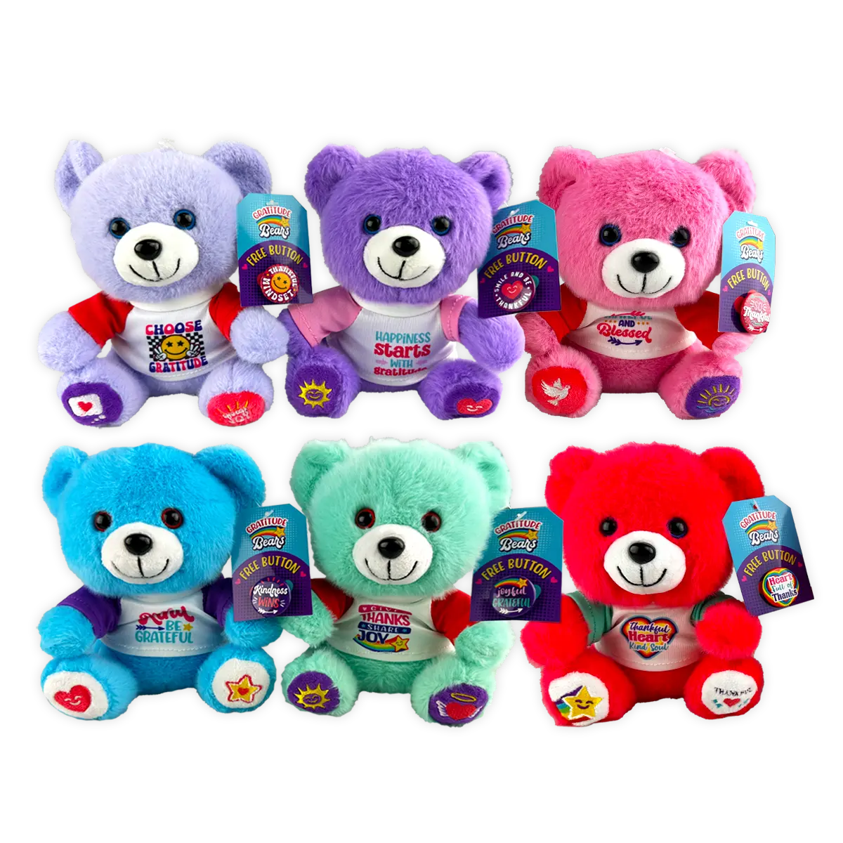 Gratitude Plush Bear - 6 Pieces Per Retail Ready Display 25917 - NOVELTY INC WHOLESALE