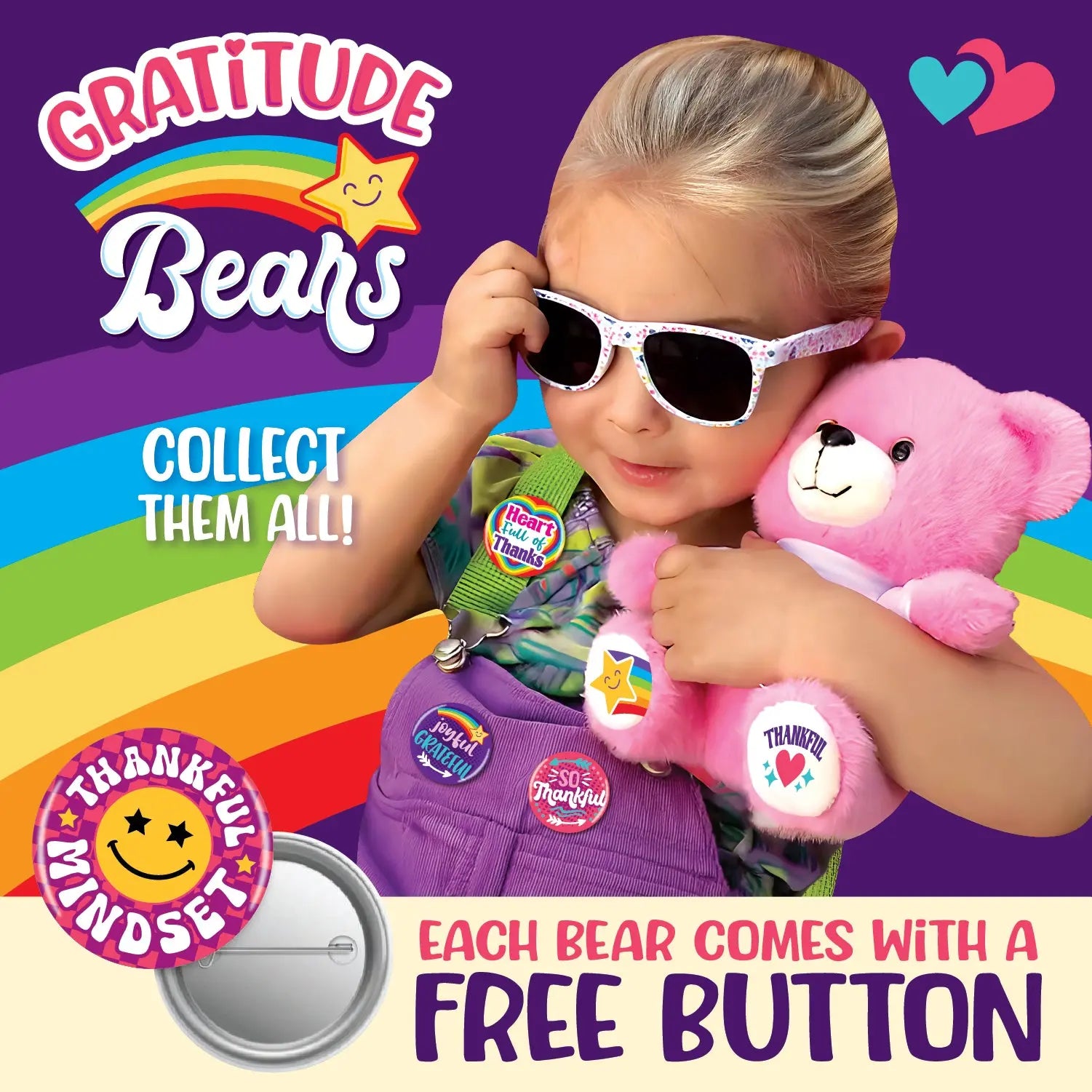 Gratitude Plush Bear - 6 Pieces Per Retail Ready Display 25917 - NOVELTY INC WHOLESALE