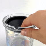 Glass Ashtray with Chrome Plated Lid - 6 Pieces Per Retail Ready Display 25945