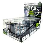 Glass Ashtray with Chrome Plated Lid - 6 Pieces Per Retail Ready Display 25945 SMOKEZILLA