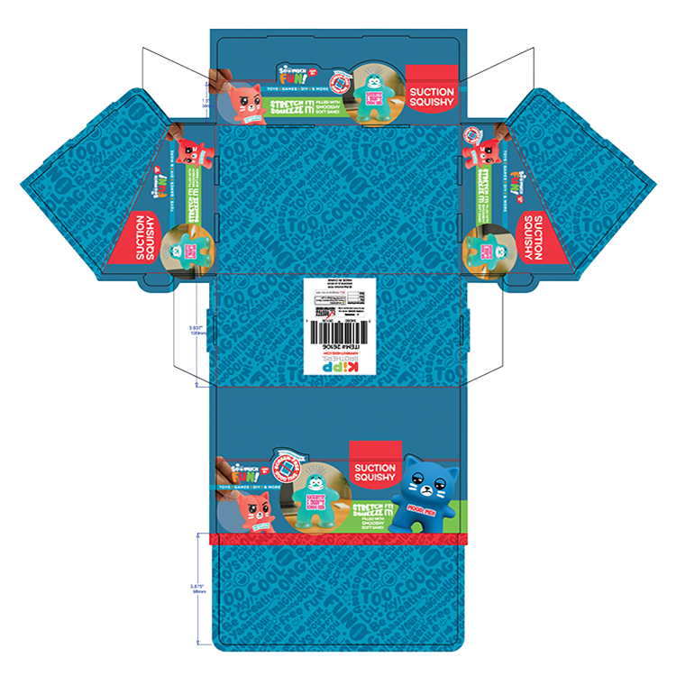 Emotional Support Suction Squishy - 12 Pieces Per Retail Ready Display 26106 KIPP BROTHERS