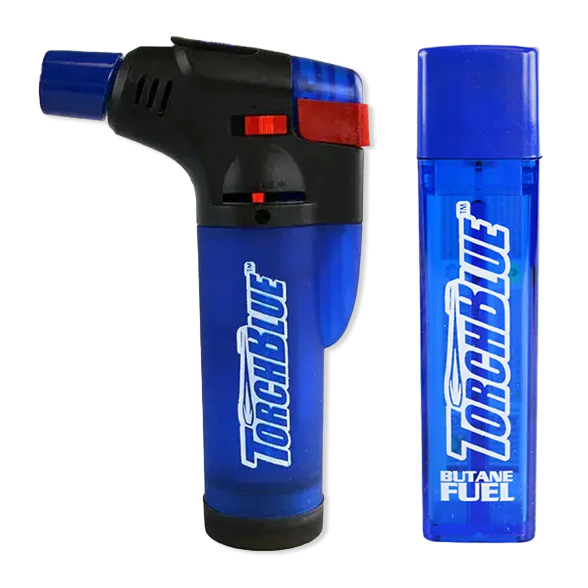 XXL Torch Lighter with Bonus Butane Refill Blister 2-Pack Sets - 6 Sets Per Display 26244 TORCH BLUE