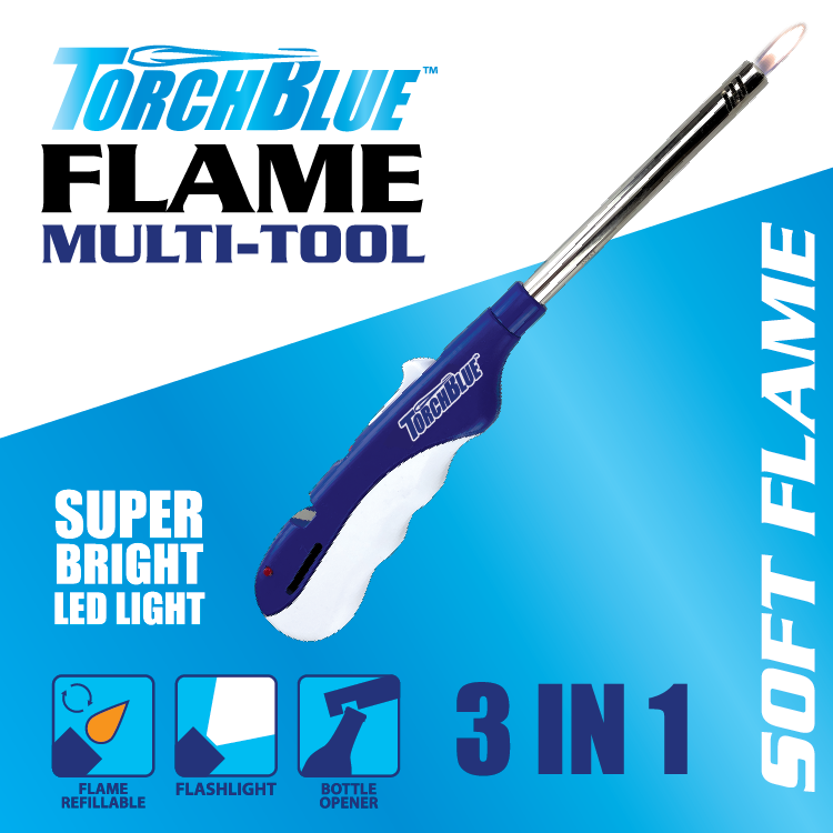 Grilling Center Lighter Assortment Floor Display - 66 Pieces Per Retail Ready Display Kit 88623 TORCH BLUE