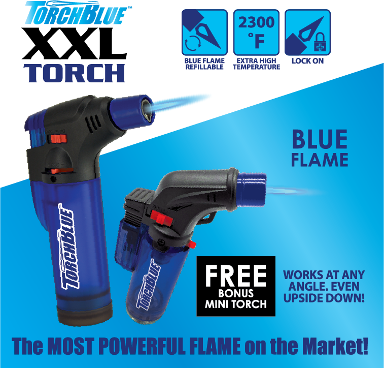 Grilling Center Lighter Assortment Floor Display - 66 Pieces Per Retail Ready Display Kit 88623 TORCH BLUE