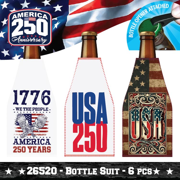 Patriotic USA 250 Floor Display - 78 Pieces Per Retail Ready Display Kit 88626 NOVELTY INC