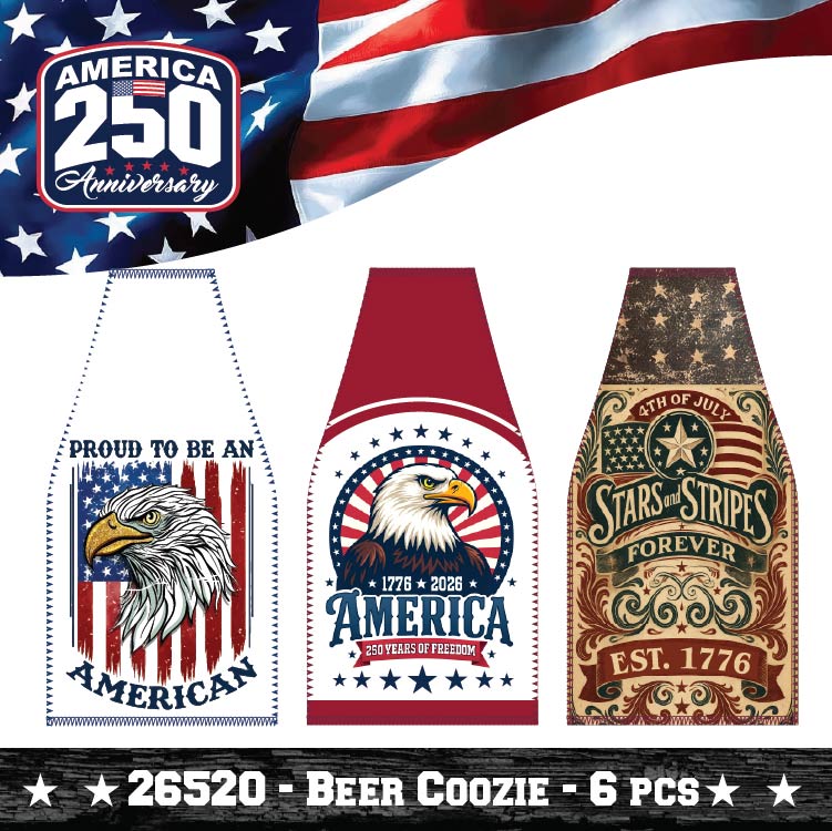 Patriotic USA 250 Floor Display - 78 Pieces Per Retail Ready Display Kit 88626 NOVELTY INC