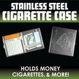 Metal Cigarette Case with Hinged Lid - 8 Pieces Per Retail Ready Display 40349