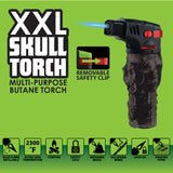 Metallic XXL Skull Torch Lighter- 12 Pieces Per Retail Ready Display 24715