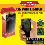 Cigarette Pack Thin Lighter - 10 Pieces Per Retail Ready Display 41586