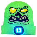 Halloween Knit Hat Beanie LED Light Assortment Floor Display - 36 Pieces Per Retail Ready Display  88463