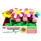 Plush Flower 36" Assortment - 8 Pieces Per Retail Ready Display 41664