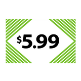 Merchandising Fixture - $5.99 Retail Tag 25 Per Pack 978380