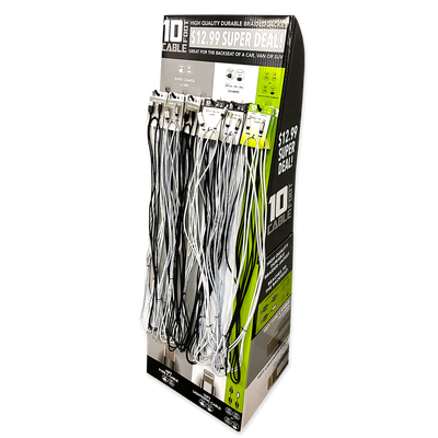 ITEM NUMBER 088480 10FT CABLE CHARGER FLOOR-DISPLAY 24 PIECES PER DISPLAY