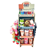 Hug 'N Sip Cup Plush Assortment Floor Display - 38 Pieces Per Retail Ready Display 88565